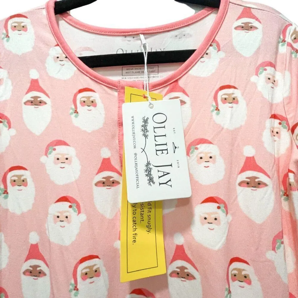 NWT! Ollie Jay Santa Ruffled Lounge Dress Nightgown Size 10